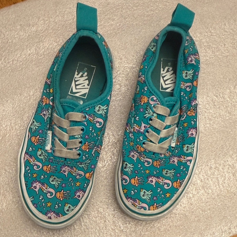Vans Kids Turquoise Patterned Sneakers